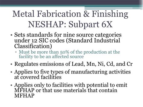 metal fabrication and finishing neshap|Clean Air Act Standards and Guidelines for the Metals Production .